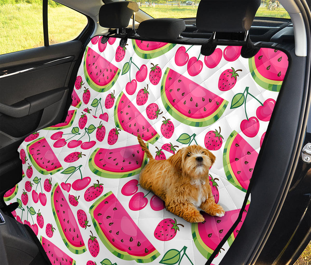 Cute Berry Watermelon Pattern Print Pet Car Back Seat Cover