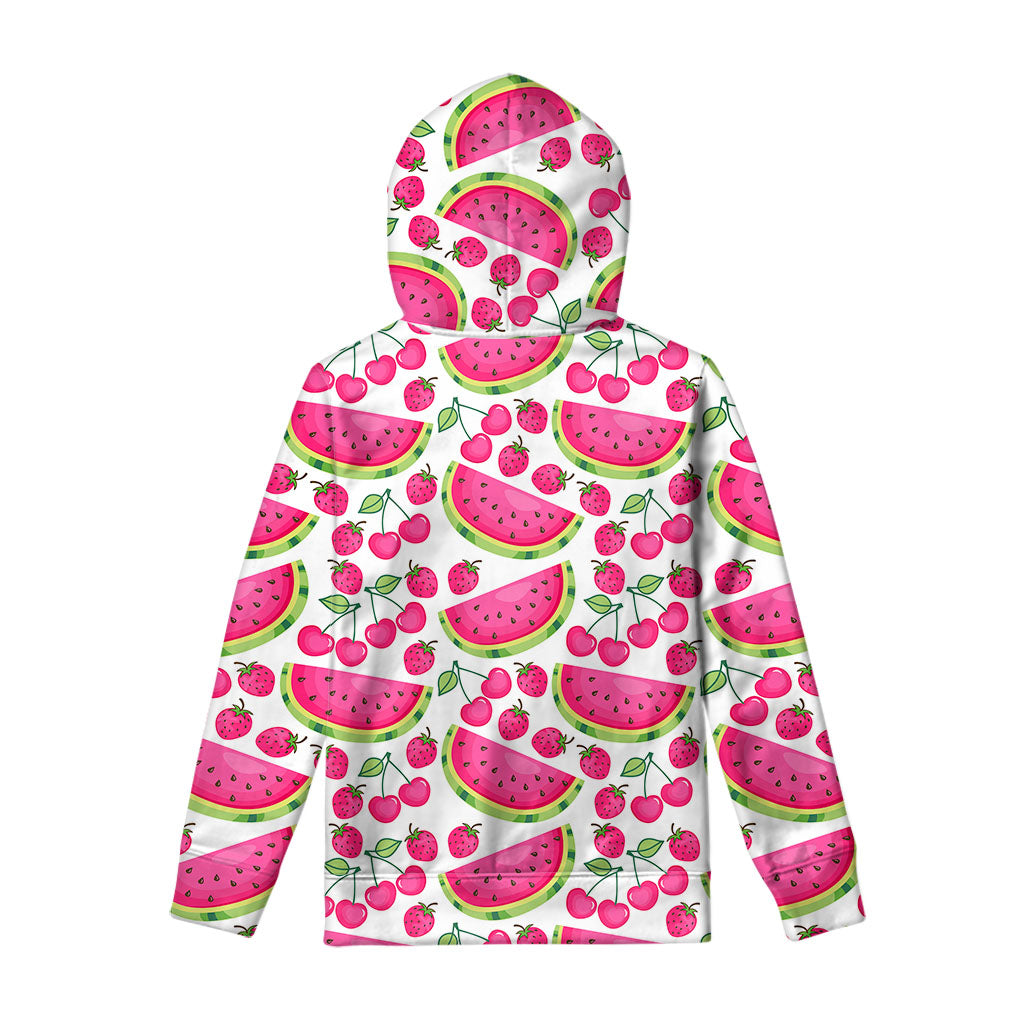 Cute Berry Watermelon Pattern Print Pullover Hoodie