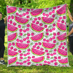 Cute Berry Watermelon Pattern Print Quilt