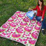 Cute Berry Watermelon Pattern Print Quilt