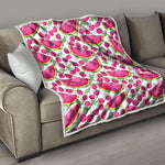 Cute Berry Watermelon Pattern Print Quilt