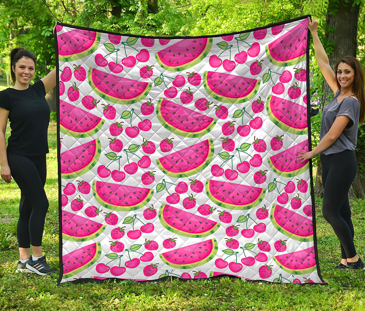 Cute Berry Watermelon Pattern Print Quilt