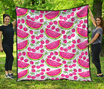 Cute Berry Watermelon Pattern Print Quilt