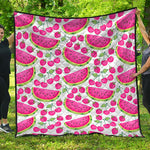 Cute Berry Watermelon Pattern Print Quilt