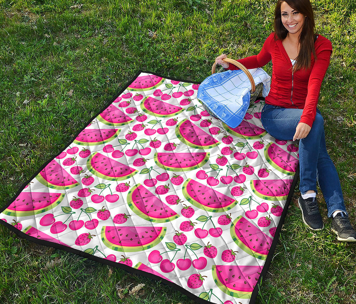 Cute Berry Watermelon Pattern Print Quilt