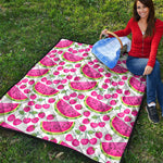 Cute Berry Watermelon Pattern Print Quilt