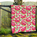 Cute Berry Watermelon Pattern Print Quilt