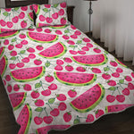 Cute Berry Watermelon Pattern Print Quilt Bed Set