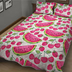 Cute Berry Watermelon Pattern Print Quilt Bed Set