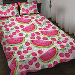 Cute Berry Watermelon Pattern Print Quilt Bed Set
