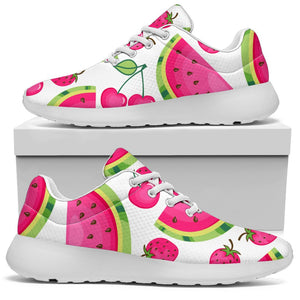 Cute Berry Watermelon Pattern Print Sport Shoes GearFrost