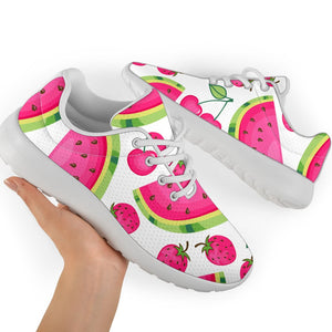 Cute Berry Watermelon Pattern Print Sport Shoes GearFrost