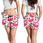 Cute Berry Watermelon Pattern Print Women's Shorts