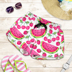 Cute Berry Watermelon Pattern Print Women's Shorts