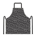 Cute Black And White Heart Pattern Print Apron