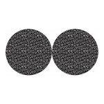 Cute Black And White Heart Pattern Print Car Coasters