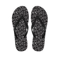 Cute Black And White Heart Pattern Print Flip Flops