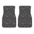 Cute Black And White Heart Pattern Print Front Car Floor Mats