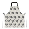 Cute Black Bear Pattern Print Apron