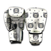 Cute Black Bear Pattern Print Boxing Gloves