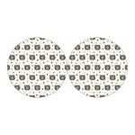 Cute Black Bear Pattern Print Car Coasters