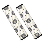 Cute Black Bear Pattern Print Car Seat Belt Covers