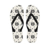 Cute Black Bear Pattern Print Flip Flops