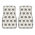 Cute Black Bear Pattern Print Front Car Floor Mats