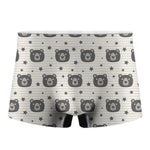 Cute Black Bear Pattern Print Men's Boxer Briefs