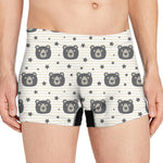 Cute Black Bear Pattern Print Men's Boxer Briefs