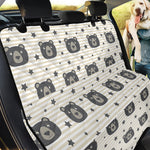 Cute Black Bear Pattern Print Pet Car Back Seat Cover