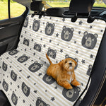 Cute Black Bear Pattern Print Pet Car Back Seat Cover