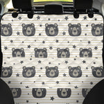 Cute Black Bear Pattern Print Pet Car Back Seat Cover