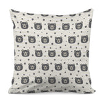 Cute Black Bear Pattern Print Pillow Cover