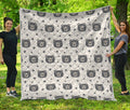 Cute Black Bear Pattern Print Quilt
