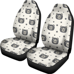 Cute Black Bear Pattern Print Universal Fit Car Seat Covers