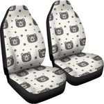 Cute Black Bear Pattern Print Universal Fit Car Seat Covers