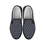 Cute Black Cat Pattern Print Black Slip On Shoes