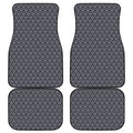 Cute Black Cat Pattern Print Front and Back Car Floor Mats