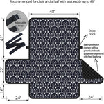 Cute Black Cat Pattern Print Half Sofa Protector