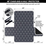 Cute Black Cat Pattern Print Half Sofa Protector