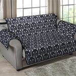 Cute Black Cat Pattern Print Loveseat Protector