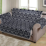 Cute Black Cat Pattern Print Loveseat Protector