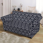 Cute Black Cat Pattern Print Loveseat Slipcover