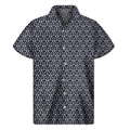 Cute Black Cat Pattern Print Men's Short Sleeve Shirt