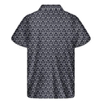 Cute Black Cat Pattern Print Men's Short Sleeve Shirt