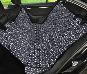 Cute Black Cat Pattern Print Pet Car Back Seat Cover