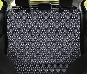 Cute Black Cat Pattern Print Pet Car Back Seat Cover