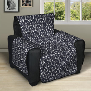 Cute Black Cat Pattern Print Recliner Protector