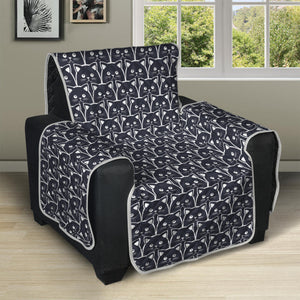 Cute Black Cat Pattern Print Recliner Protector